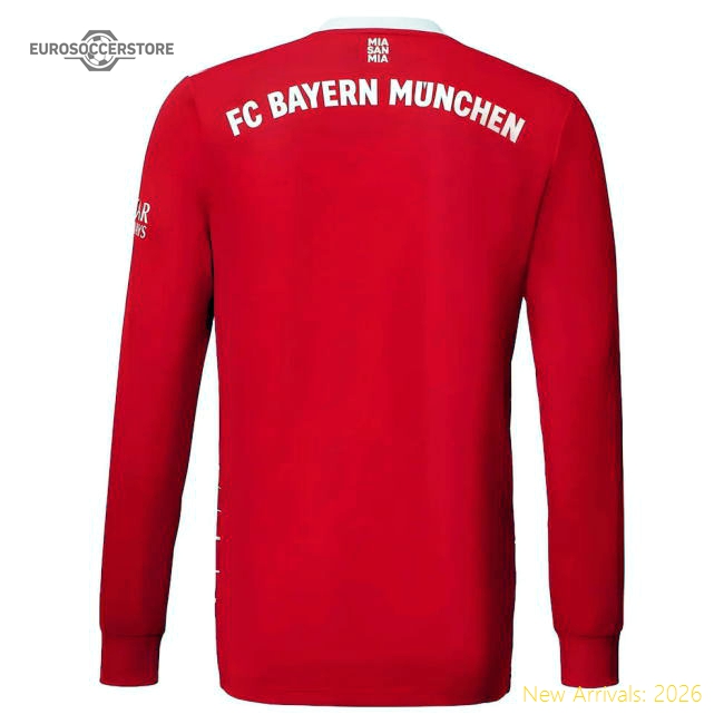 Supporter 2022-2023 Bayern Munich Long Sleeve Home Shirt (Lewandowski