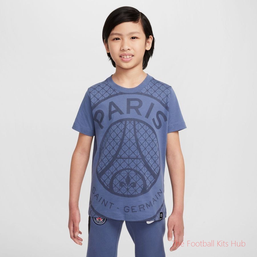 Paris Saint Germain T-Shirt Crest - Diffused Blue Kids