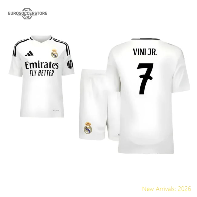 Gentle Youth Football Team Vini Jr. Jersey 2024-2025 Machine-washable