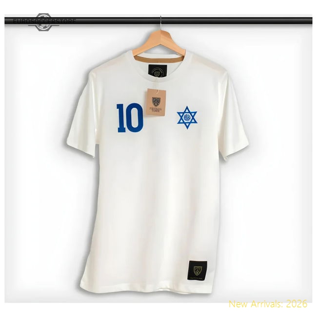 Israel Magen David 10 Retro Football Tee (White)