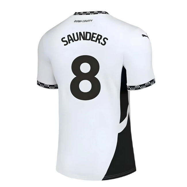 Pro Series Derby Derby County Home Shirt Kids Saunders #8 New Rele...