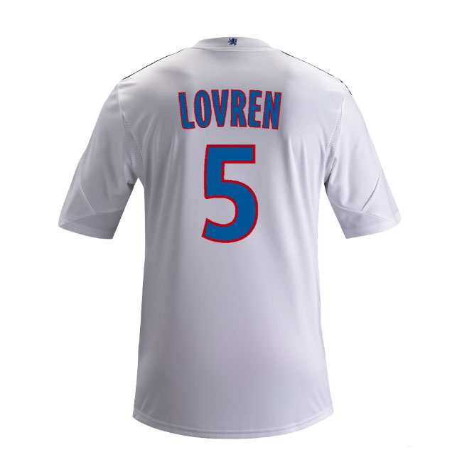 13-14 Olympique Lyonnais 5 Lovren Home White Jersey Shirt - Official