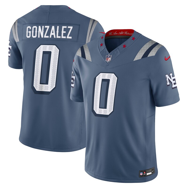 None Christian Gonzalez NE Patriots Bold Premium Jersey Game Day Wear