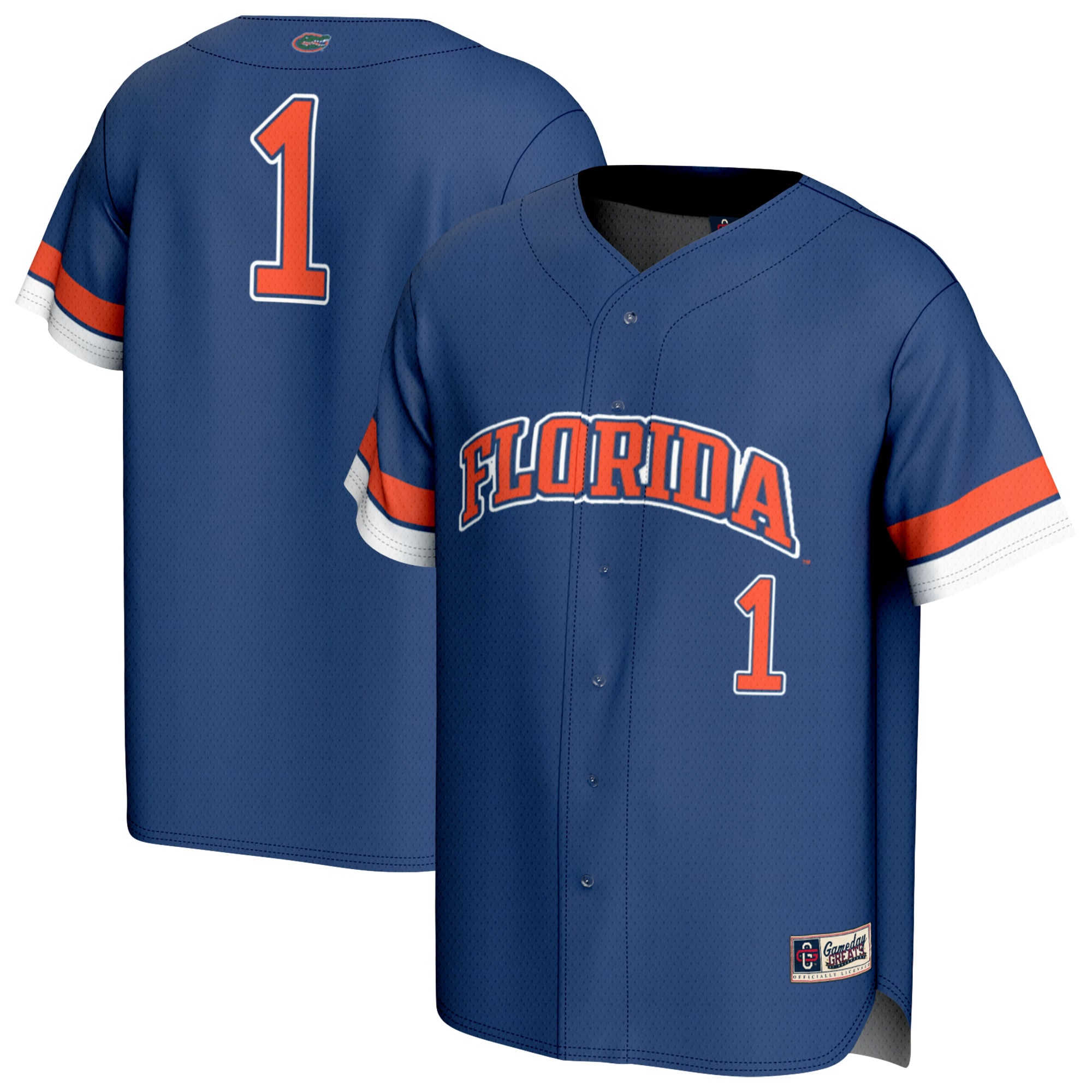 [NJP] Florida Gators GameDay Greats Youth Lightweight Collegiate Baseball Fashion Jersey - Royal