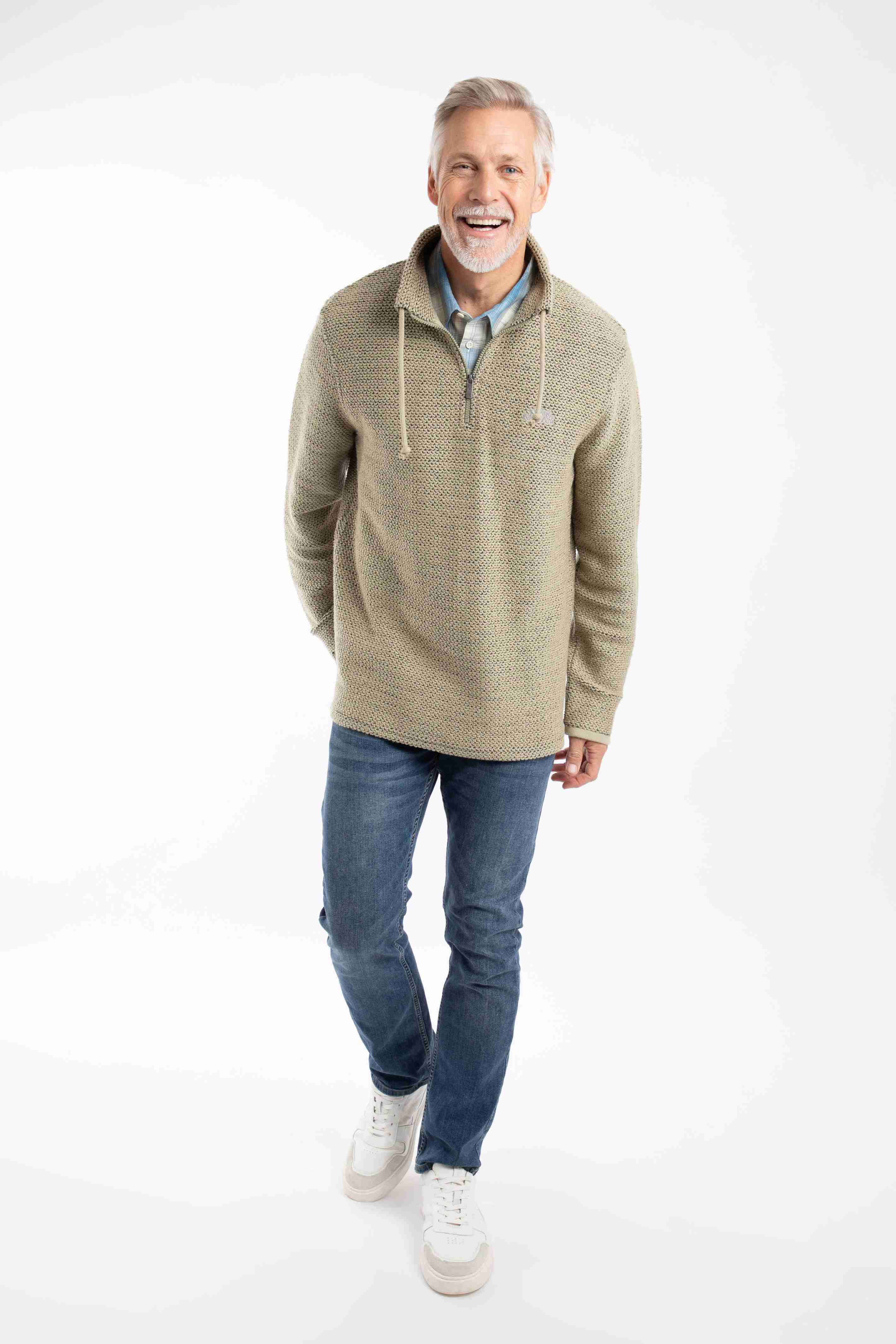 Cruiser 1/4 Zip Macaroni Sweatshirt Bracken