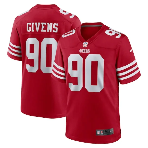 San Francisco 49ers Game NFL Jersey - Scarlet | Top-Grade Football ...
