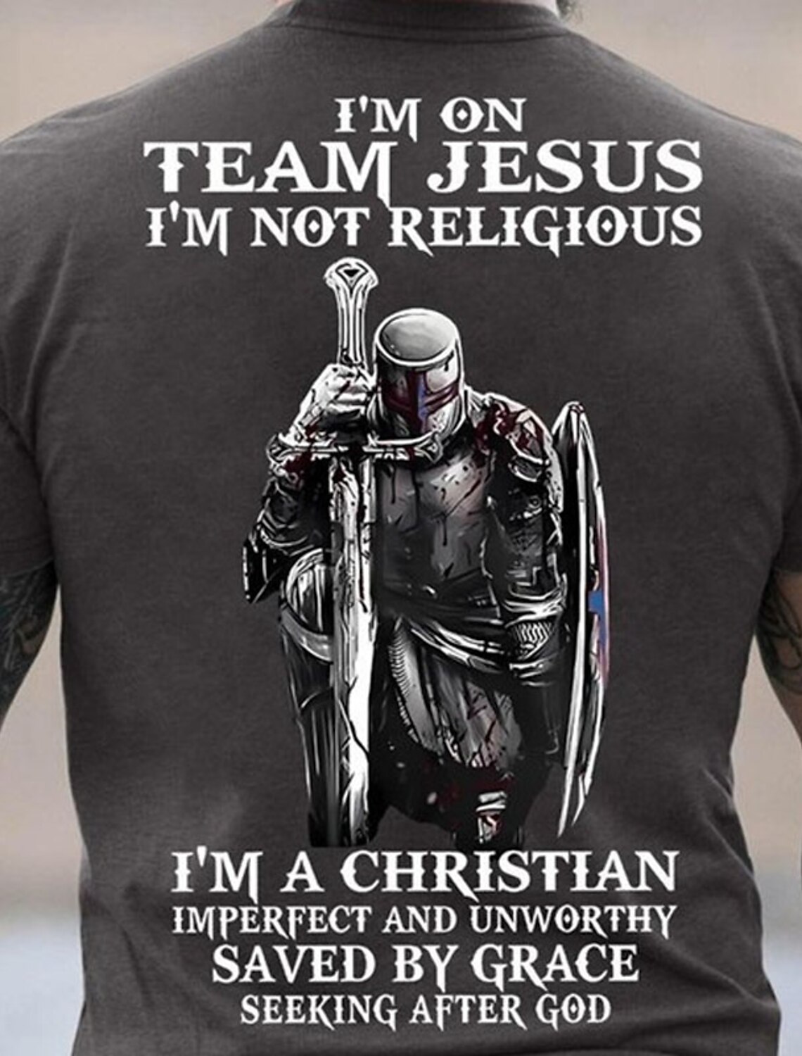 Mens Faith Hope Love T-Shirt, Christian Inspirational Graphic Tee with Heartbeat Cross Design