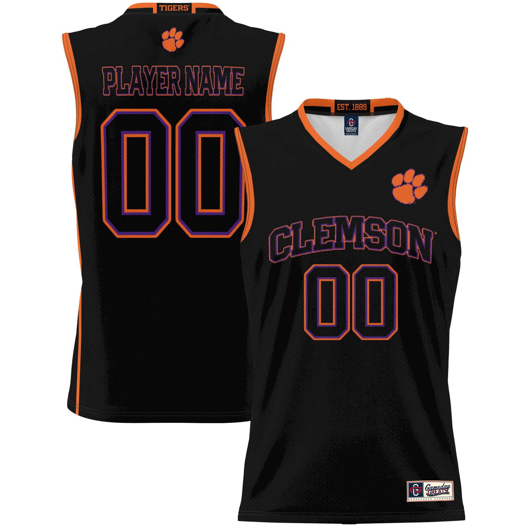 [NJP] Clemson Tigers GameDay Greats NIL Pick-A-Player Lightweight Women's Basketball Jersey - Black