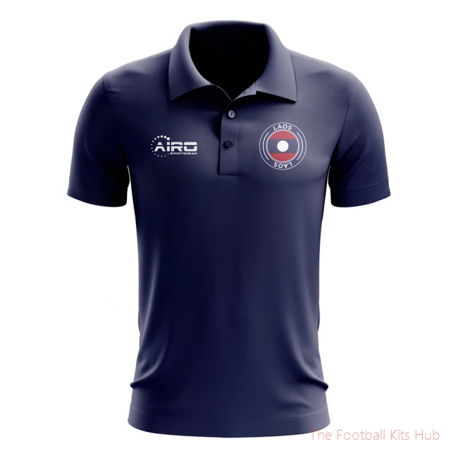 Men Laos Football Polo Shirt (Navy)
