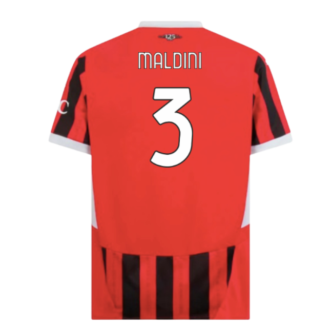 Match Quality Acm Ac Milan Home Shirt Maldini #3 2024-2025 Season ...