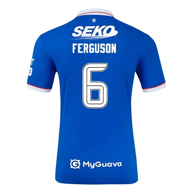 Authentic 2025-2026 Rangers Home Authentic Ferguson 6 With Retro