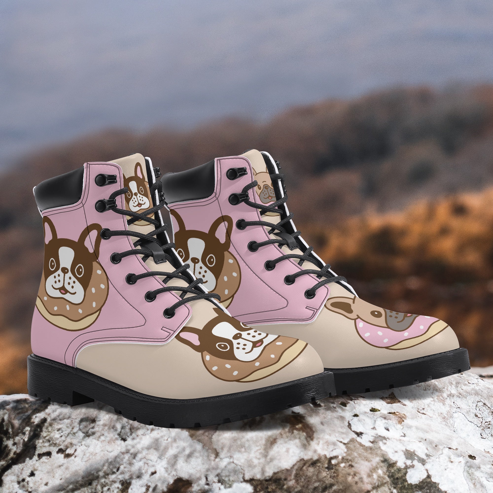 - Stylish Casual Leather Boot Frenchie Themed Wear | Premium Quality