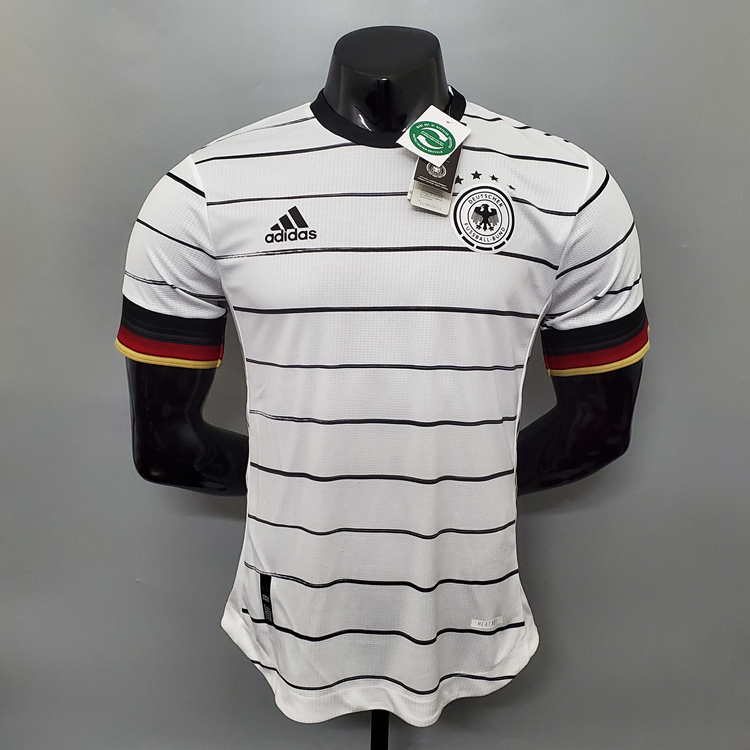 Moisture Wicking Germany Euro 2020 Home White Soccer Jersey Football