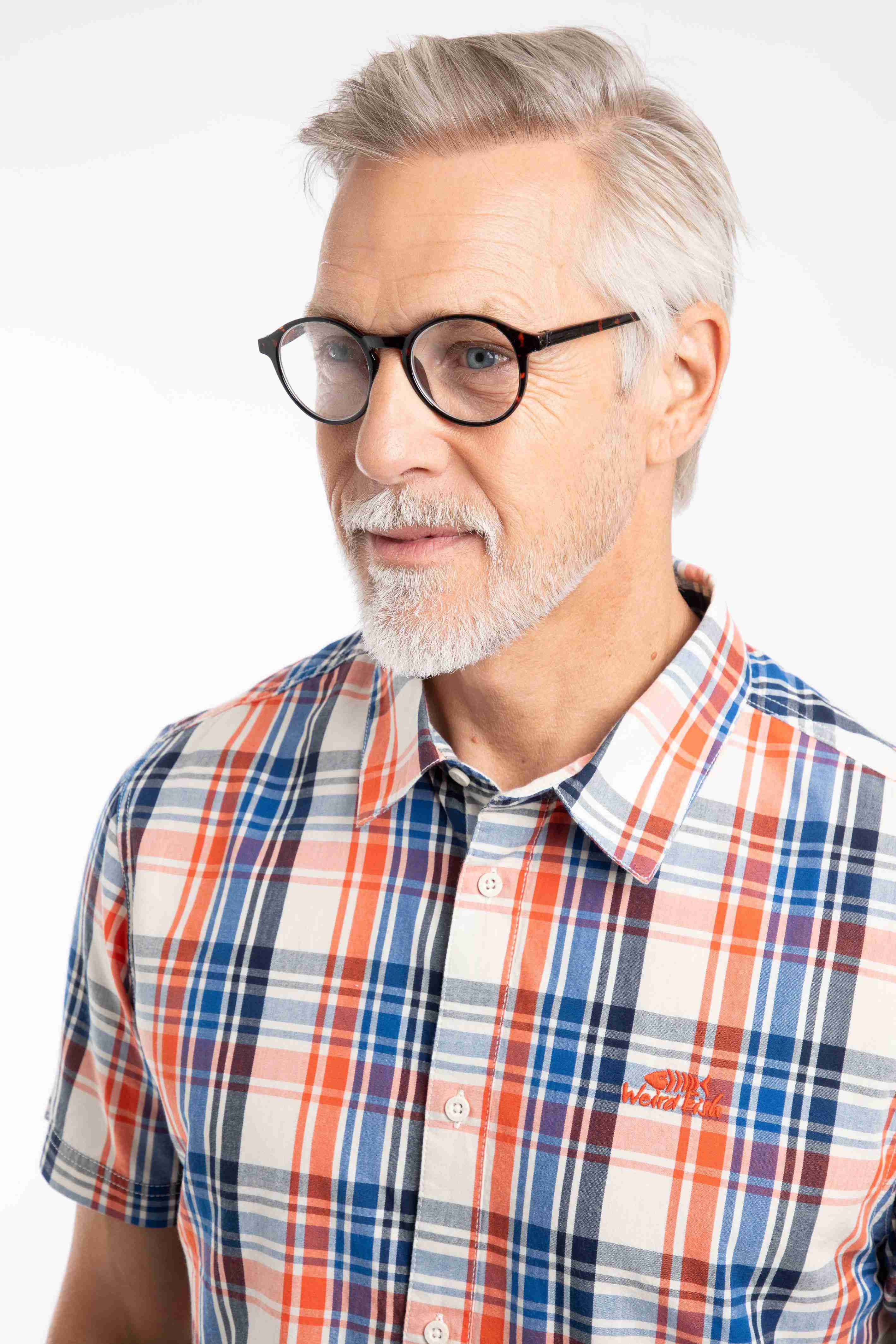 Judd Short Sleeve Check Shirt Light Cream