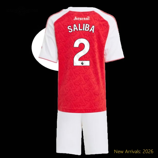 2025-2026 Arsenal Mini Premium Saliba Jersey Kids-safe Technology