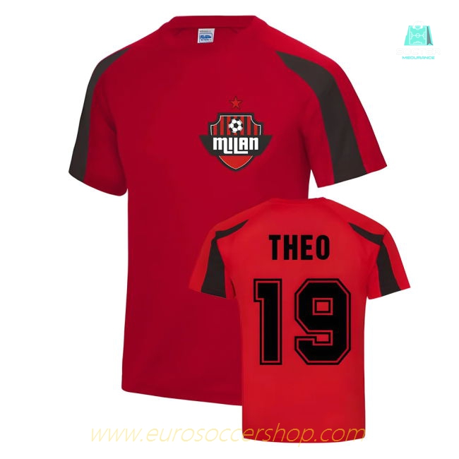 Theo Hernandez Milan Sport Training Jersey (Red)