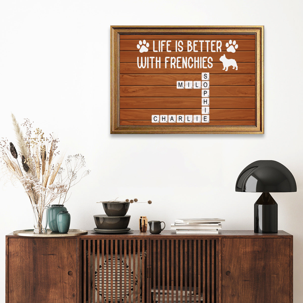 French Bulldog Lola Personalized Framed Poster • Wall Decoration Durable Dog Item