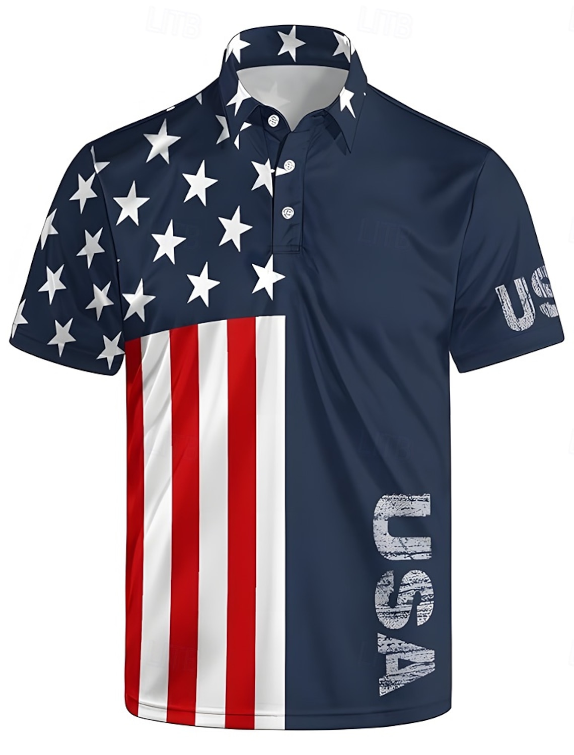 Men's 4th of July U.S. 250th Anniversary Eagle US Flag Shirt Waffle Shirt Casual Shirt Long Sleeve Vintage Retro Dailywear Holiday Summer Spring Turndown 3D Print Textured Button Up Shirts Black Red