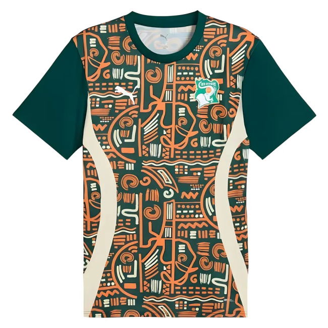 2024-2025 Ivory Coast Prematch SS Jersey (Dark Myrtle)