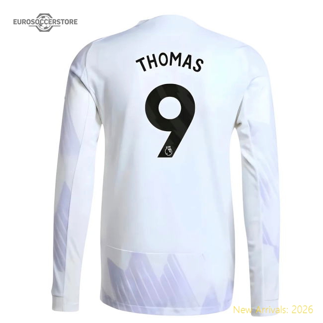 Premium 2025-2026 Man Utd Authentic Long Sleeve Away Shirt (thomas 9