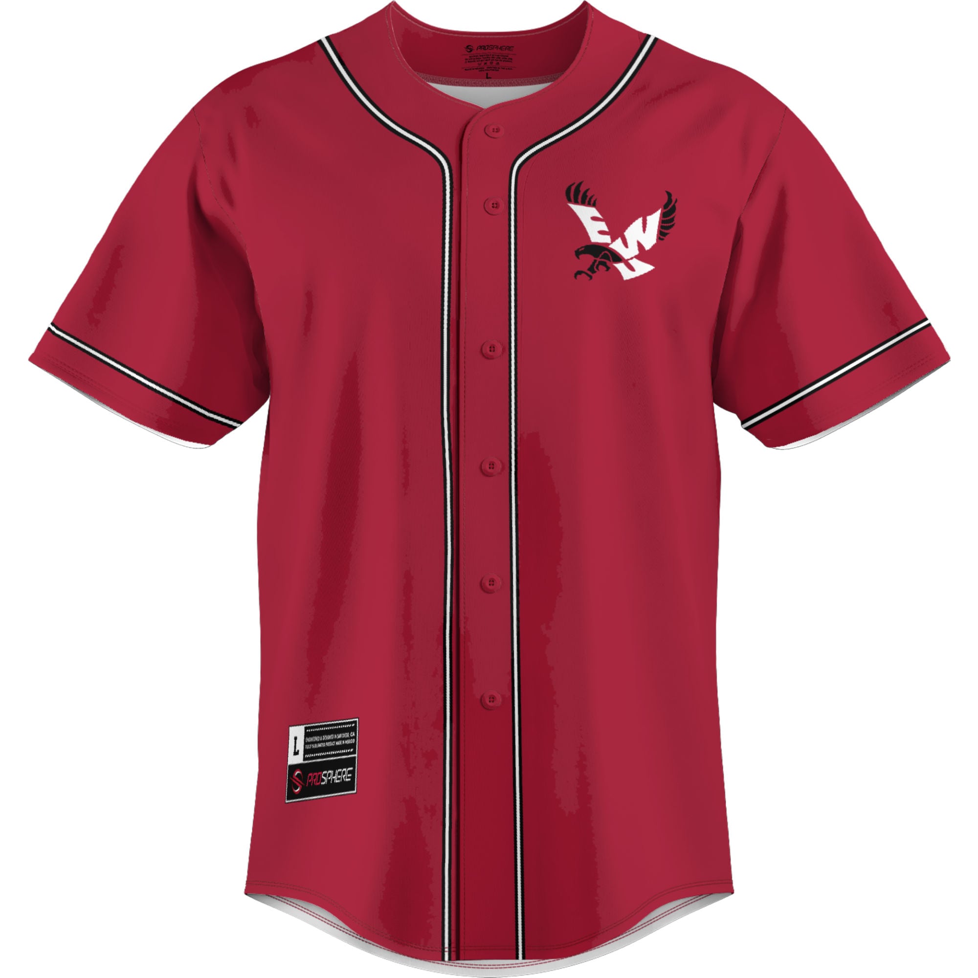 [NJP] Eastern Washington Eagles GameDay Greats Lightweight Baseball Jersey - Red