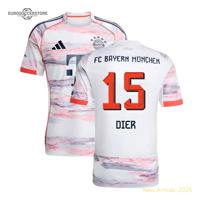 Genuine Performance 2025-2026 Bayern Munich Away Shirt (Dier 15)
