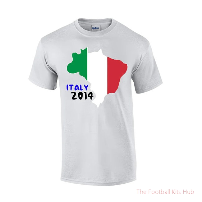 Italy 2014 Country Flag T-shirt (grey)