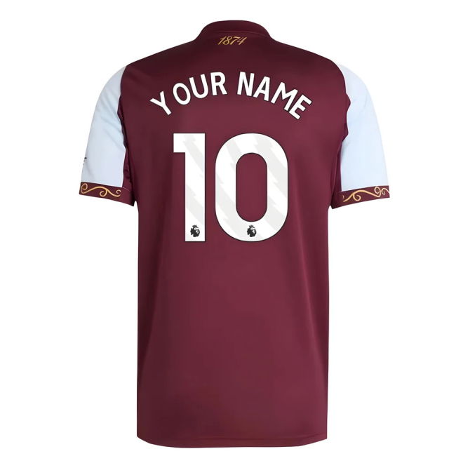 2025-2026 Aston Villa Home Shirt (Your Name) | Timeless Design