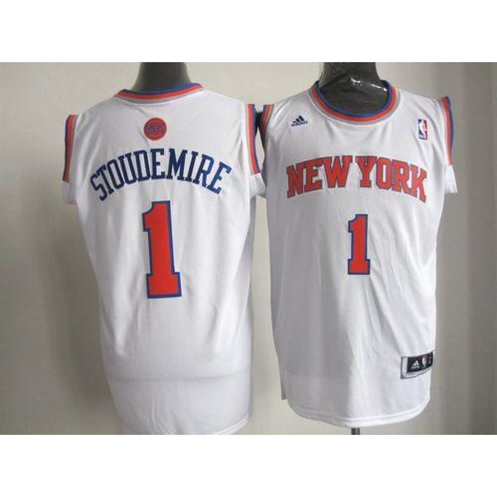 Knicks #1 Amare Stoudemire White Home New 2012-13 Season Stitched NBA Jersey
