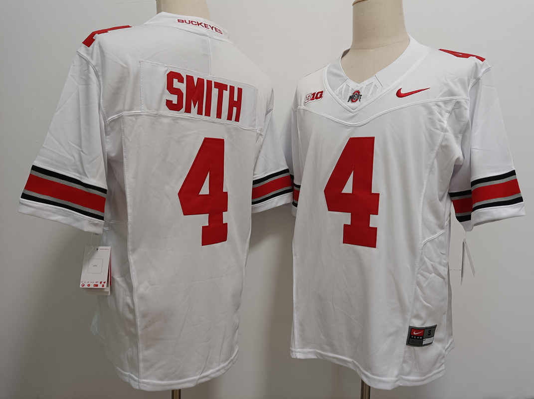 Men's OSU Ohio Jeremiah Smith #4 performance White 2024 premium Jersey