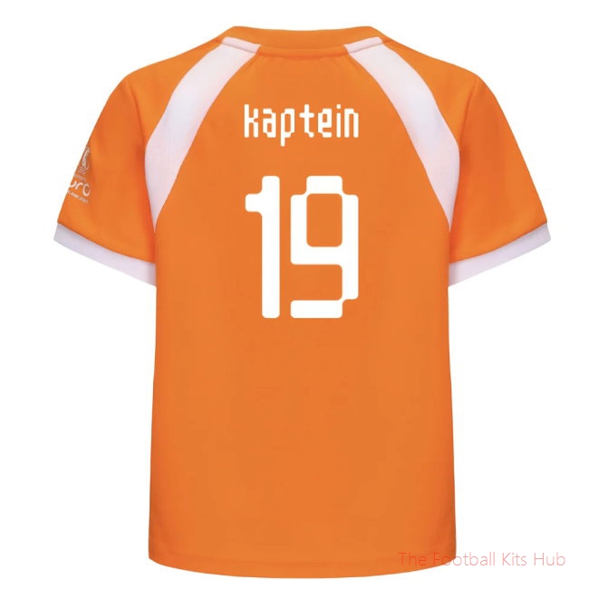 2025 Netherlands WEC Poly T-shirt (Orange) - Kids (Kaptein 19)