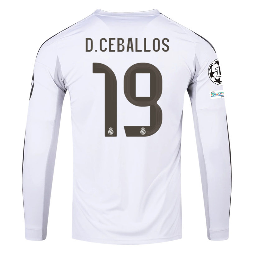 Real Madrid Sleeve 2025-2026 UCL Home Jersey – Authentic Shirt