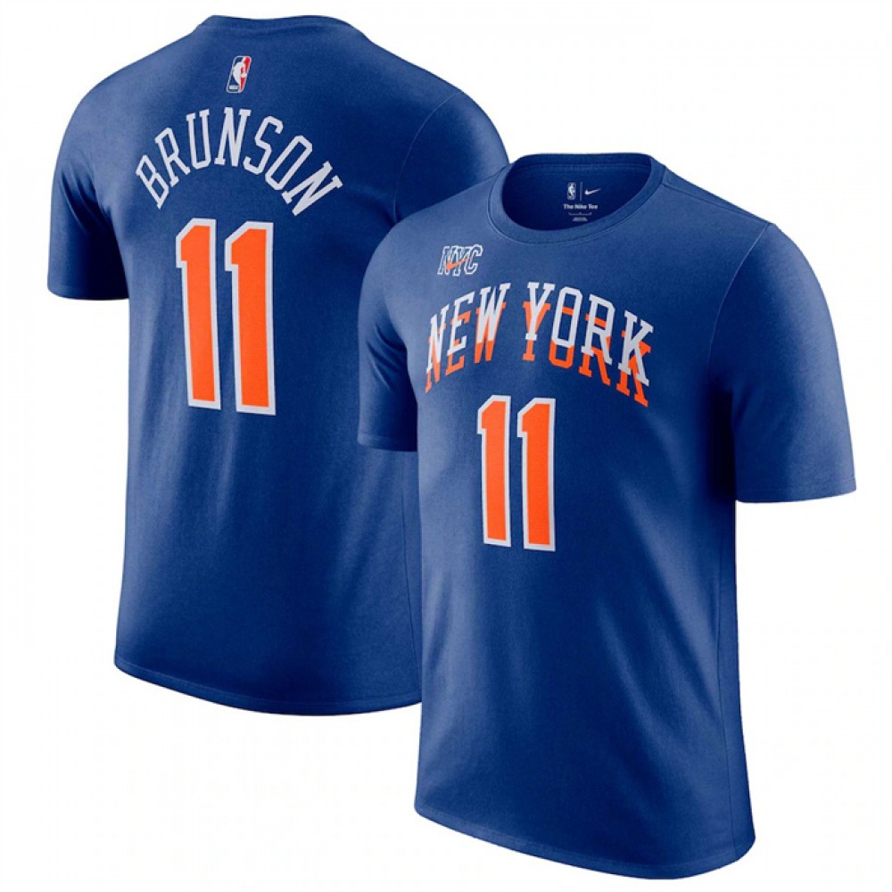 Collector's Item Cost-Effective Men's NYK #11 Jalen Blue Basketball Jersey