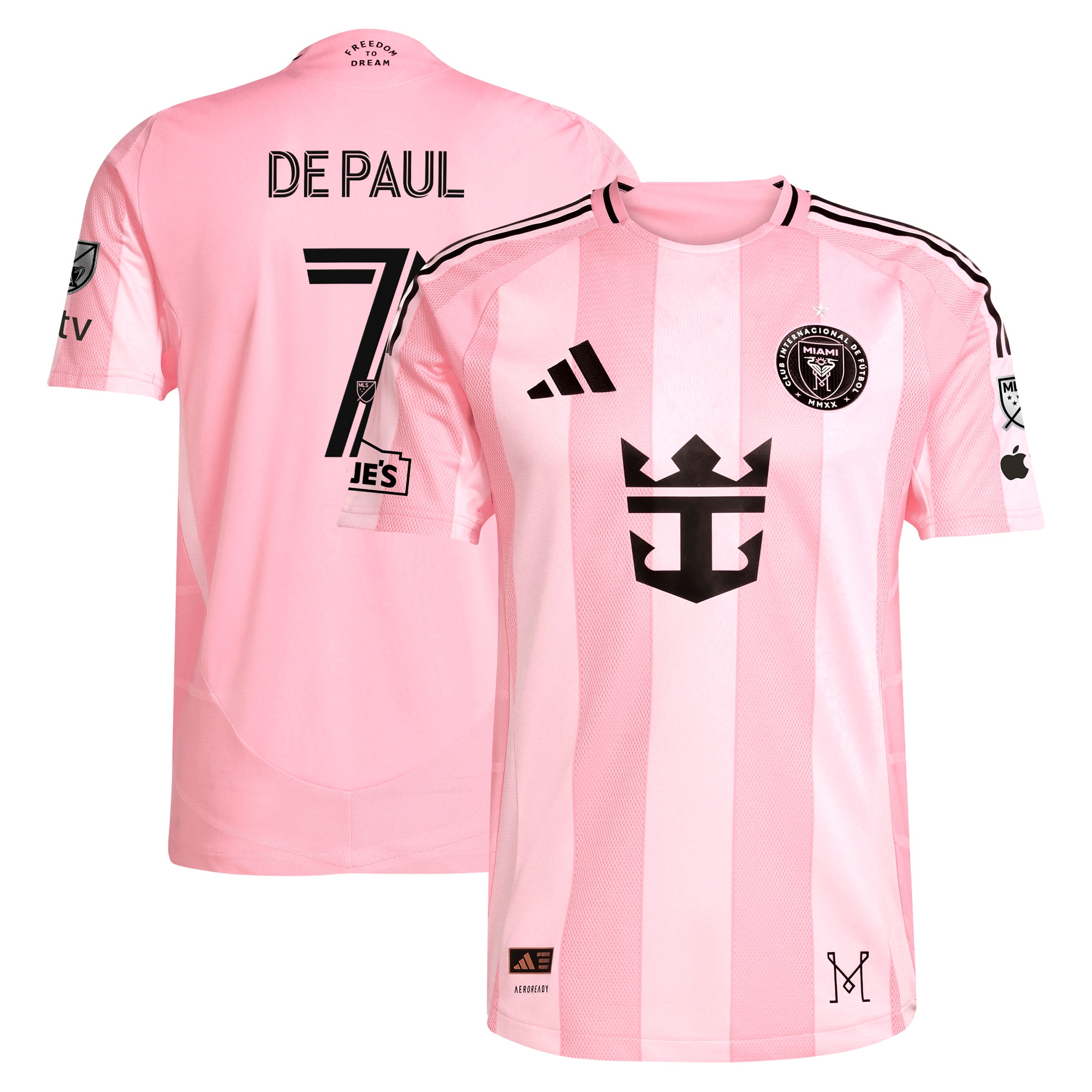 [SJH] Rodrigo De Paul Inter Miami CF 2025 Euforia On-Field Authentic Jersey - Pink