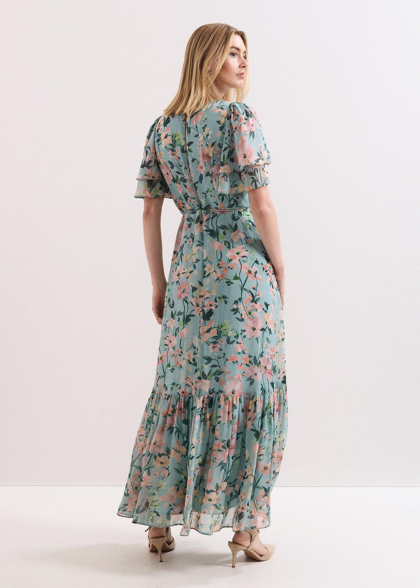 Petite Violet Floral Maxi Dress