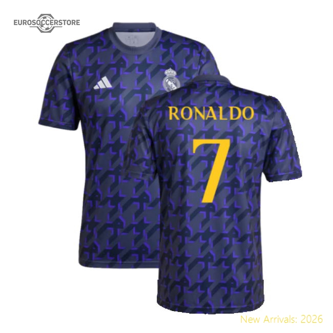 Best-Selling 2023-2024 Real Madrid Pre-Match Shirt (Shadow Navy) (Ronaldo