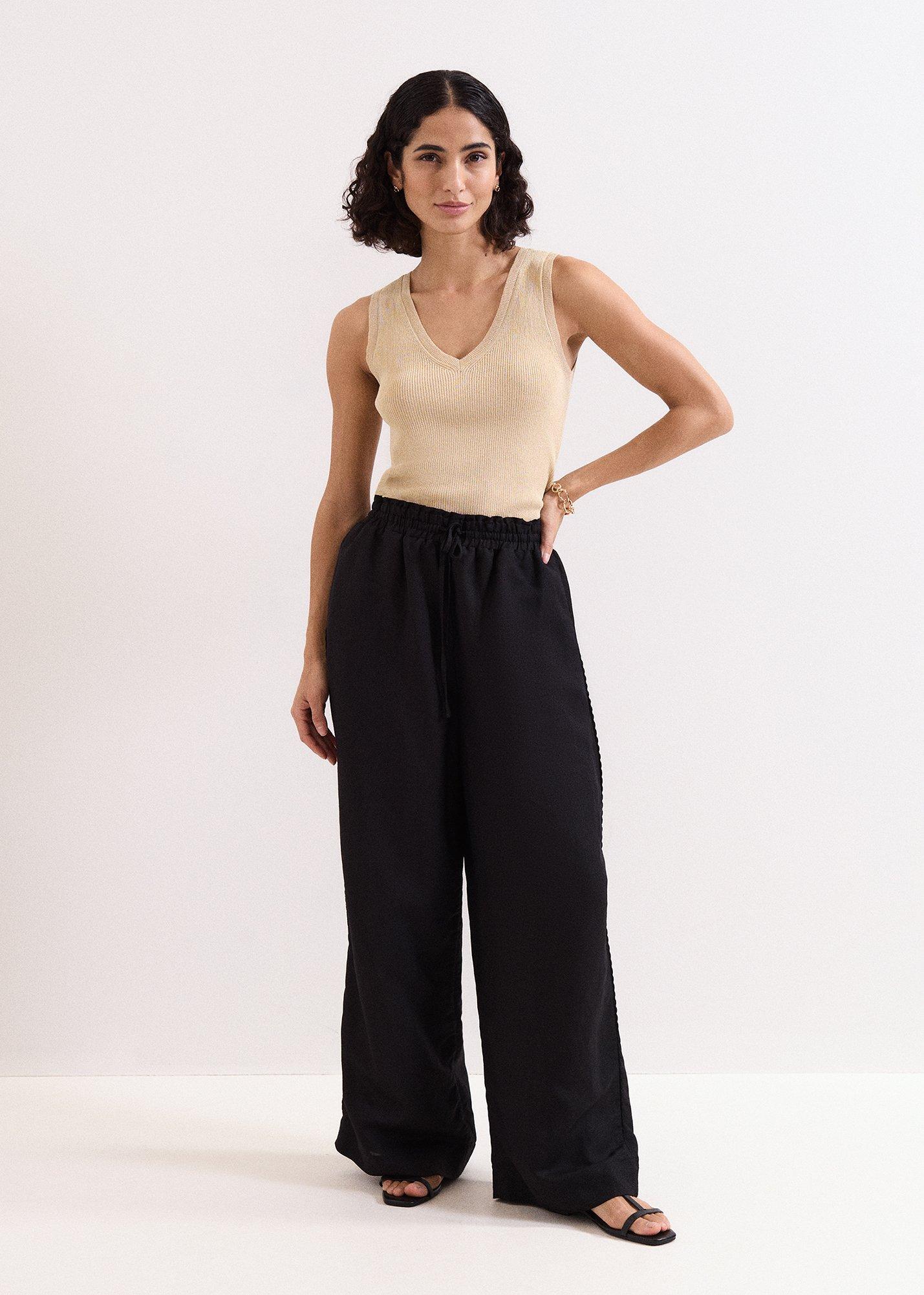 Rowan Linen Blend Pull On Trousers