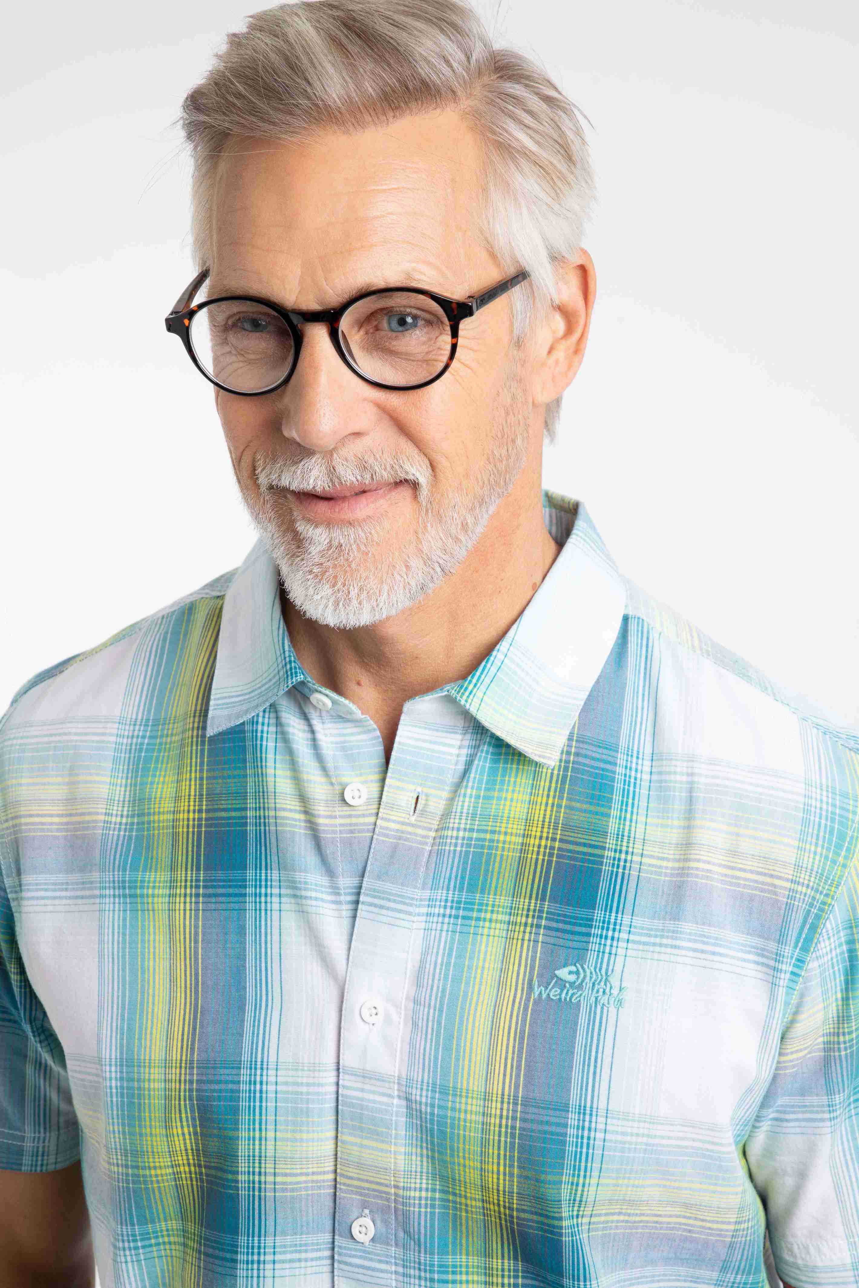 Judd Short Sleeve Check Shirt Off White
