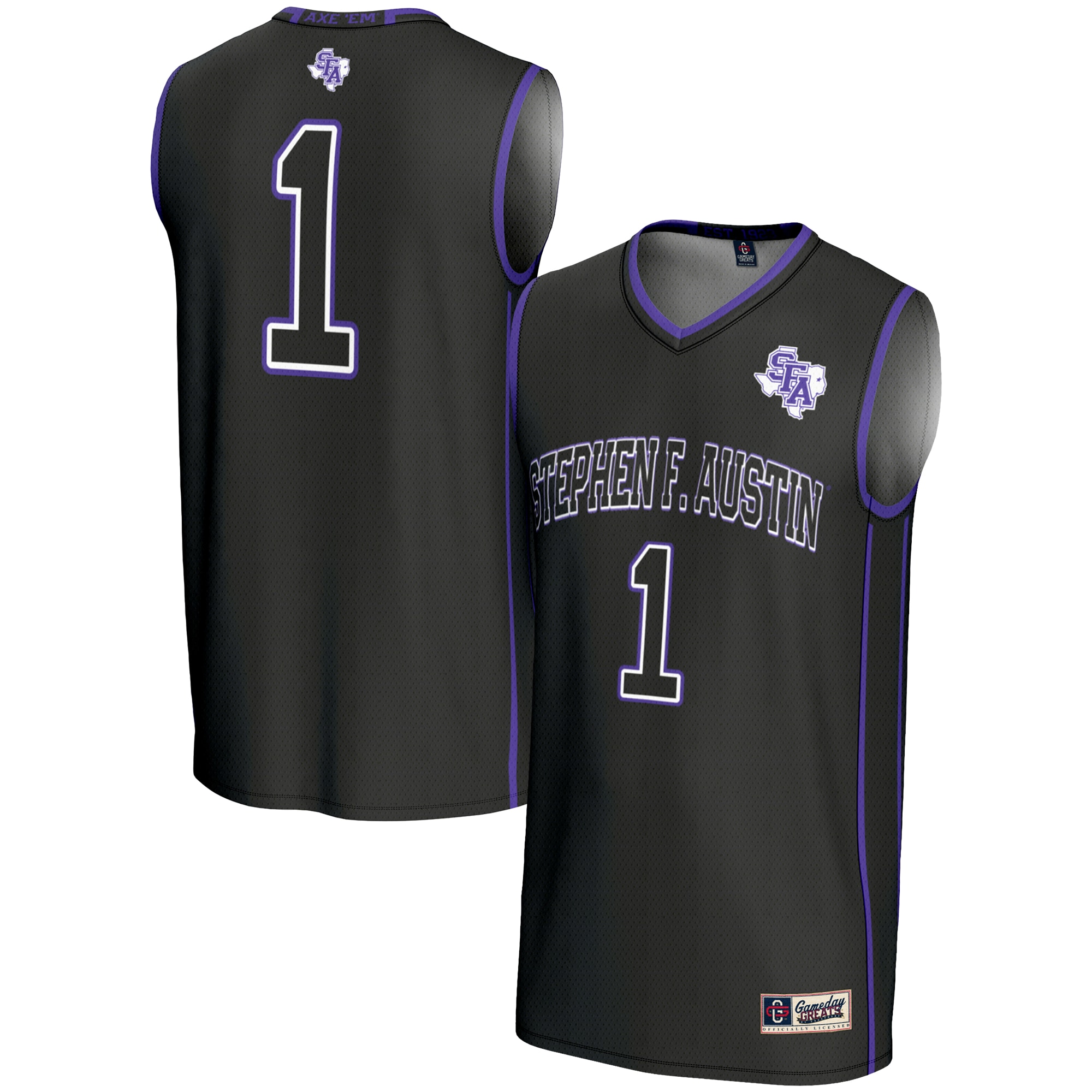 [NJP] Women's Stephen F #1 Austin Lumberjacks GameDay Greats #1 Basketball Jersey - Black