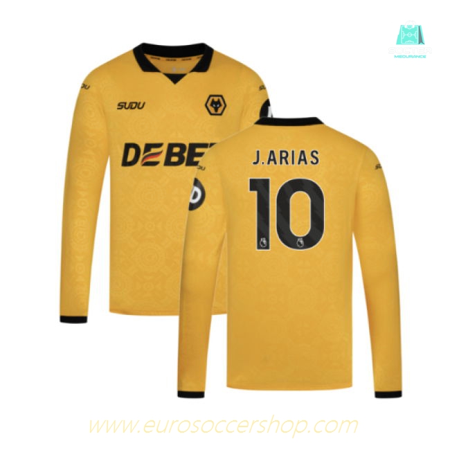 2025-2026 Wolves Long Sleeve Home Shirt (J.Arias 10)
