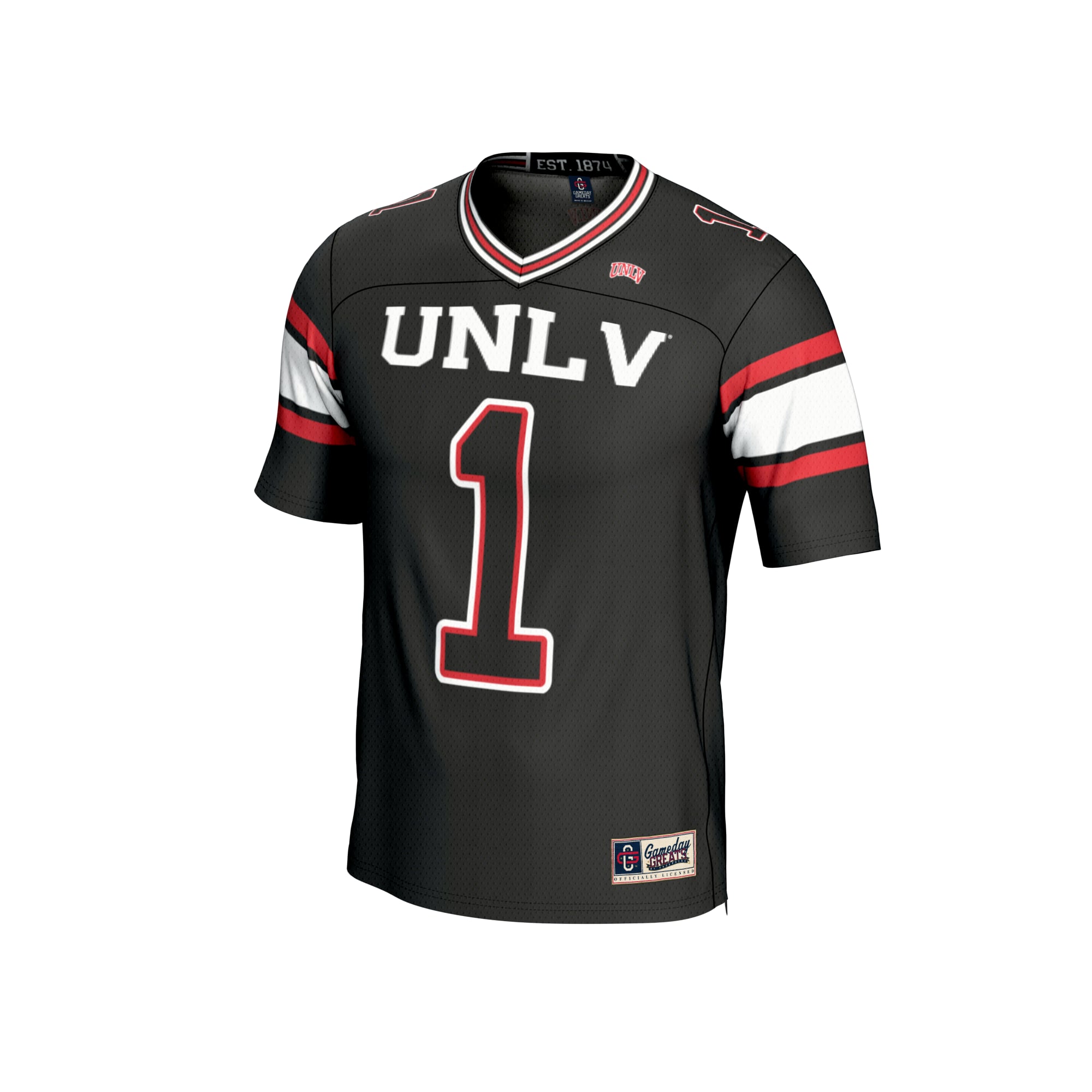 #1 UNLV Rebels GameDay Greats Unisex Lightweight Football Fashion Jersey - Black