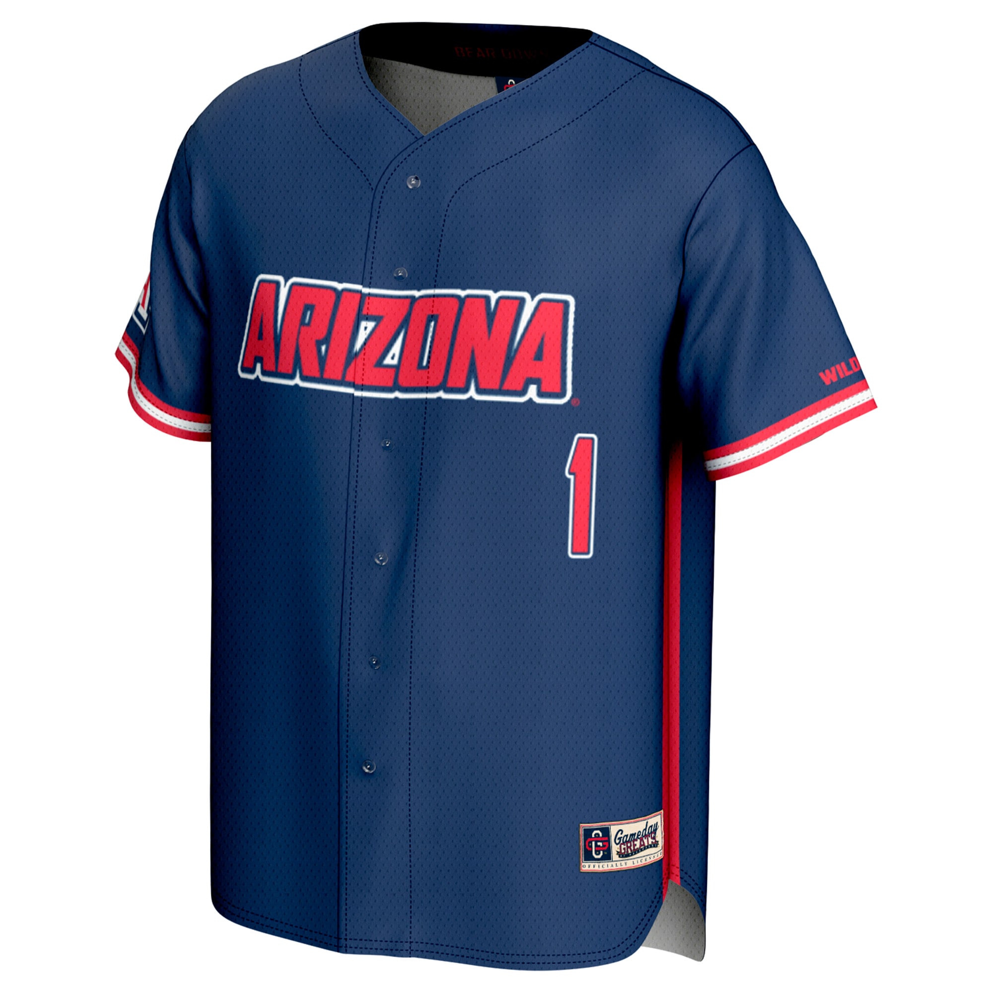 [NJP] Arizona Wildcats GameDay Greats Lightweight Baseball Fashion Jersey - Navy