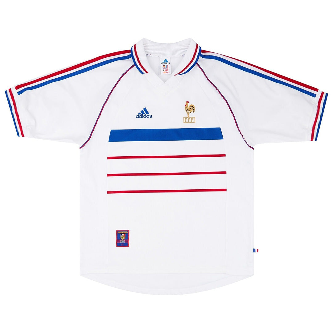 France Away Retro Soccer Jersey 1998 Authentic Kit