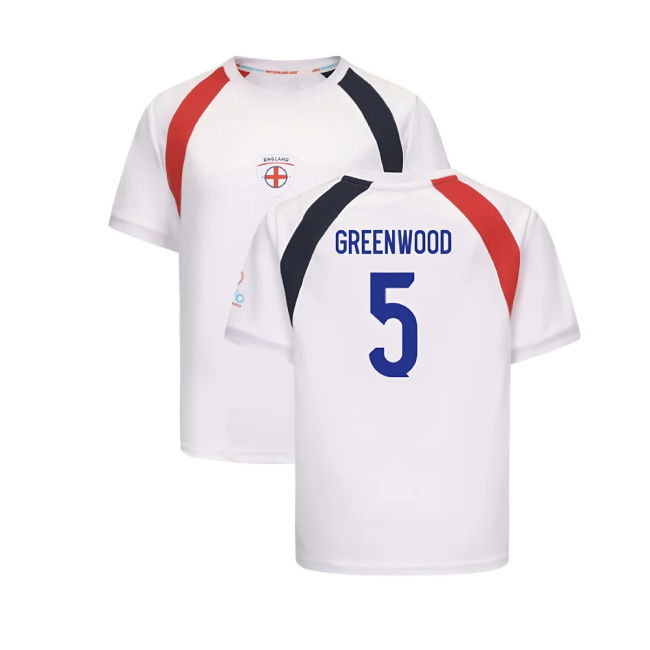 2025 England WEC Poly T-Shirt (White) - Kids (GREENWOOD 5)