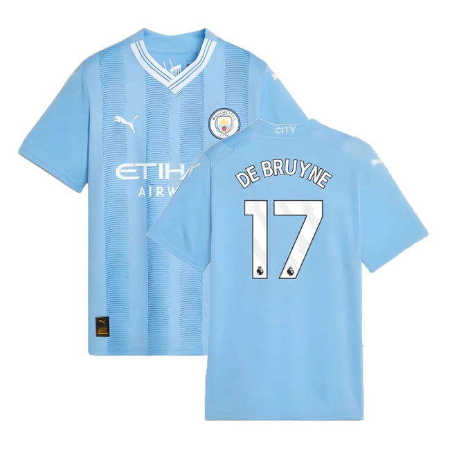 replica 2023-2024 Man City Home Shirt (Kids) (DE BRUYNE 17)