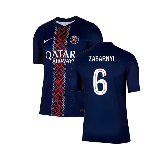 2025-2026 PSG Paris Saint Germain Home Shirt (Zabarnyi 6)