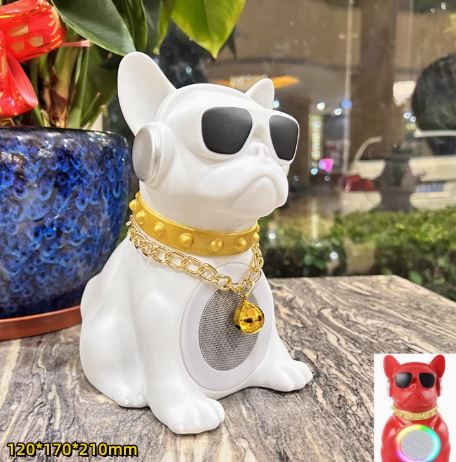 French Bulldog Bowwoo : Trendy Frenchie Bluetooth Speaker Enhanced