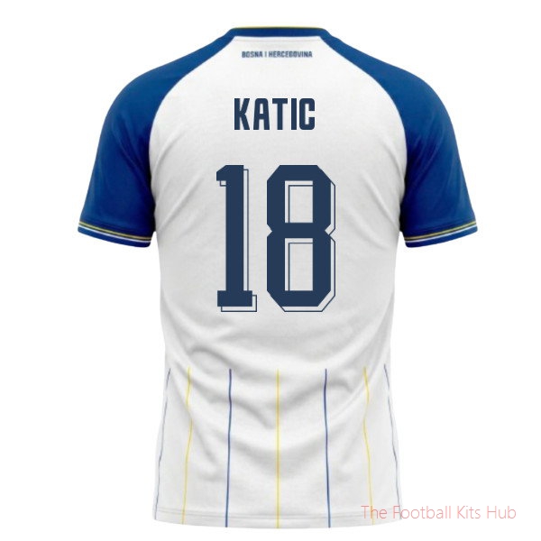 Katic #18 2026-2027 Bosnia and Herzegovina Away Shirt Match Jersey