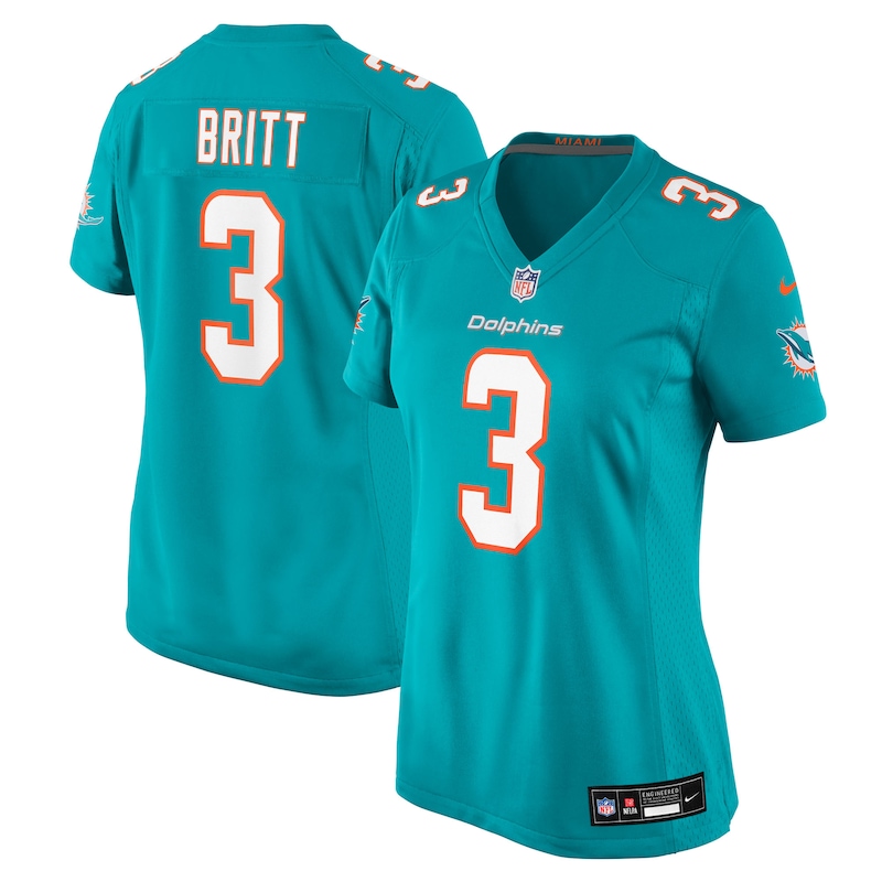 None K.J. Britt Team Captain MIA Dolphins Premium Jersey Football Appa