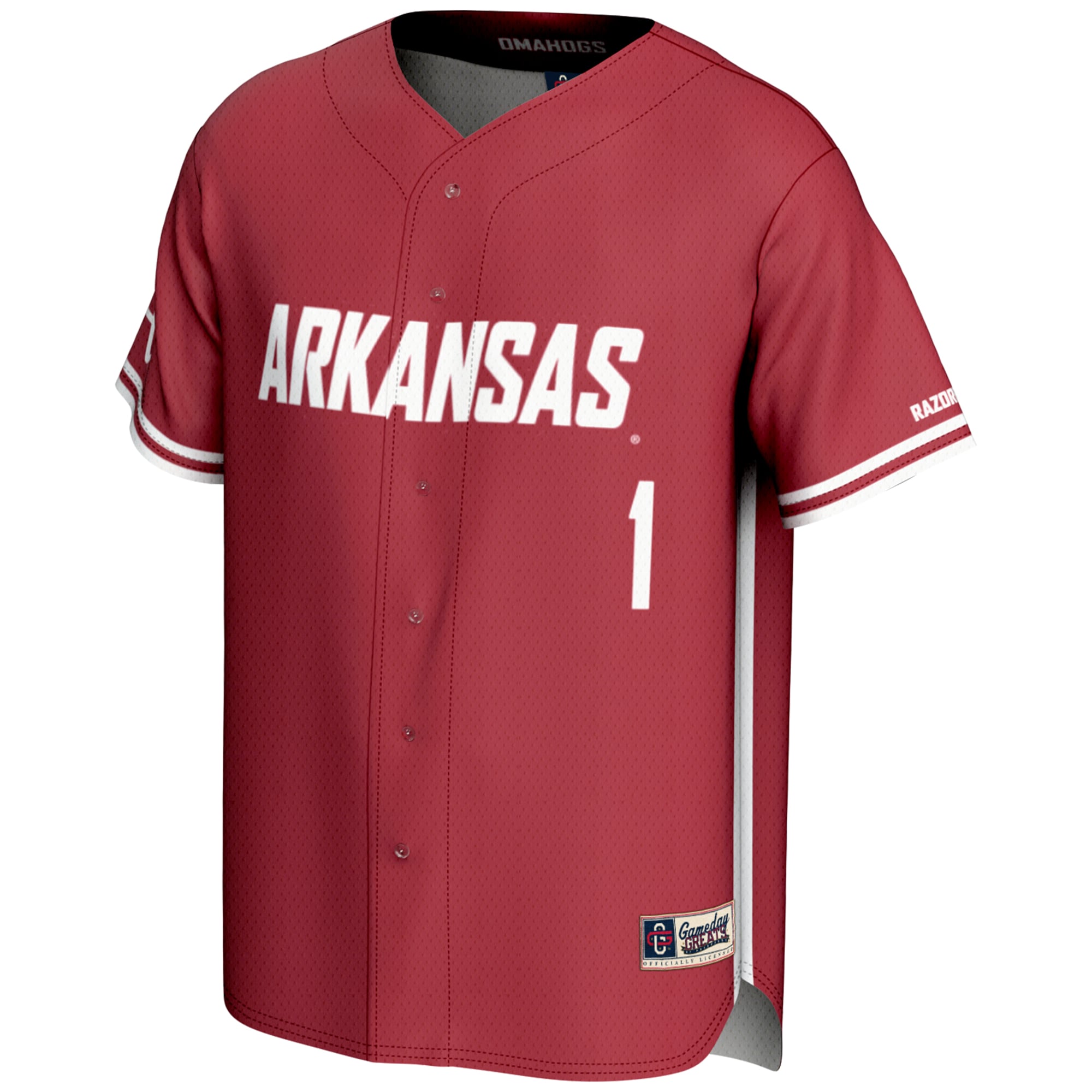 [NJP] Arkansas Razorbacks GameDay Greats Lightweight Baseball Jersey - Cardinal